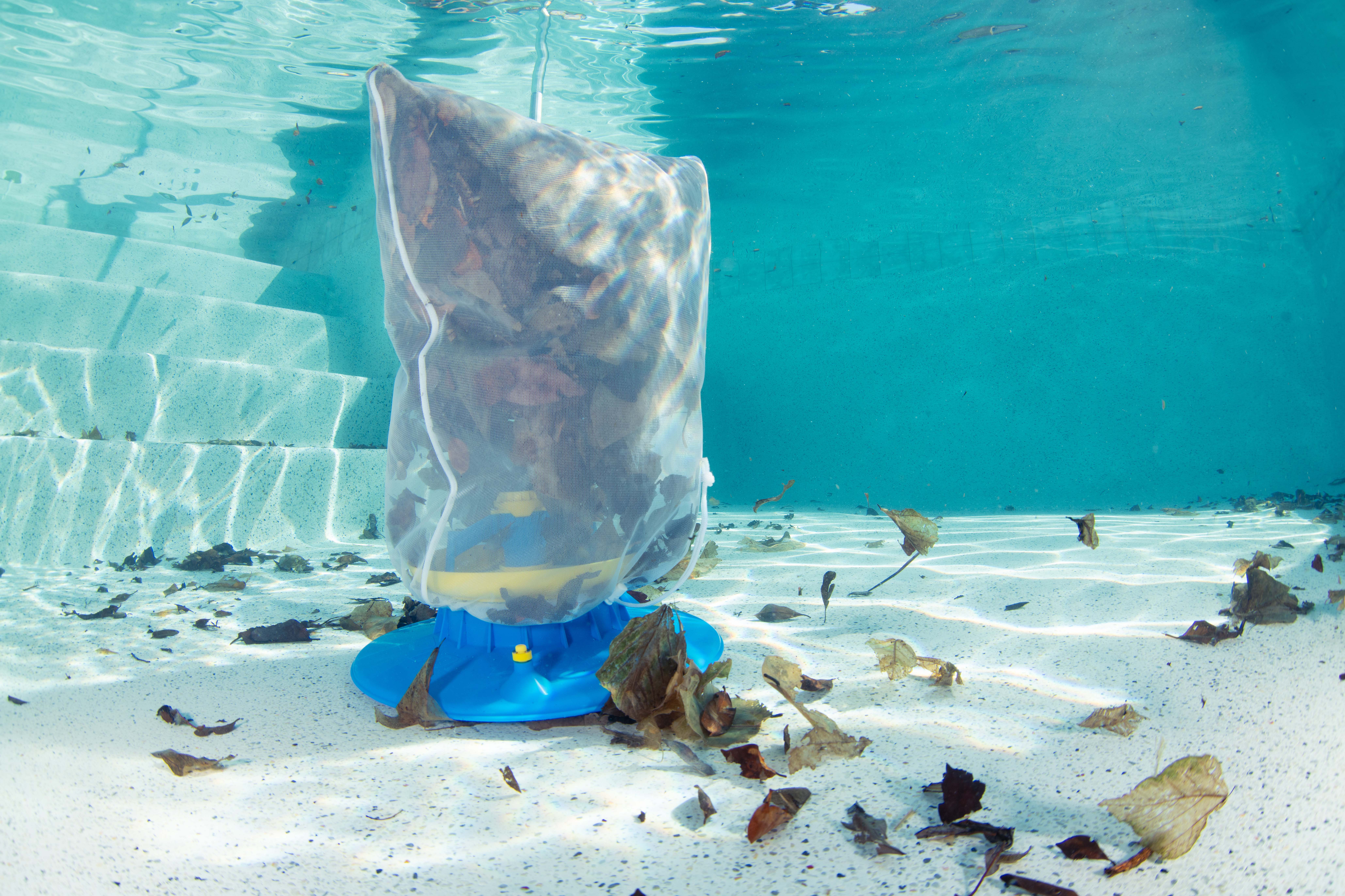 Water Tech pool leaf vac being used for pool opening